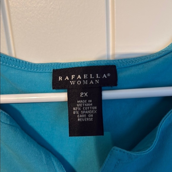 Rafaella Women's Blue Top 2X - Picture 3 of 5